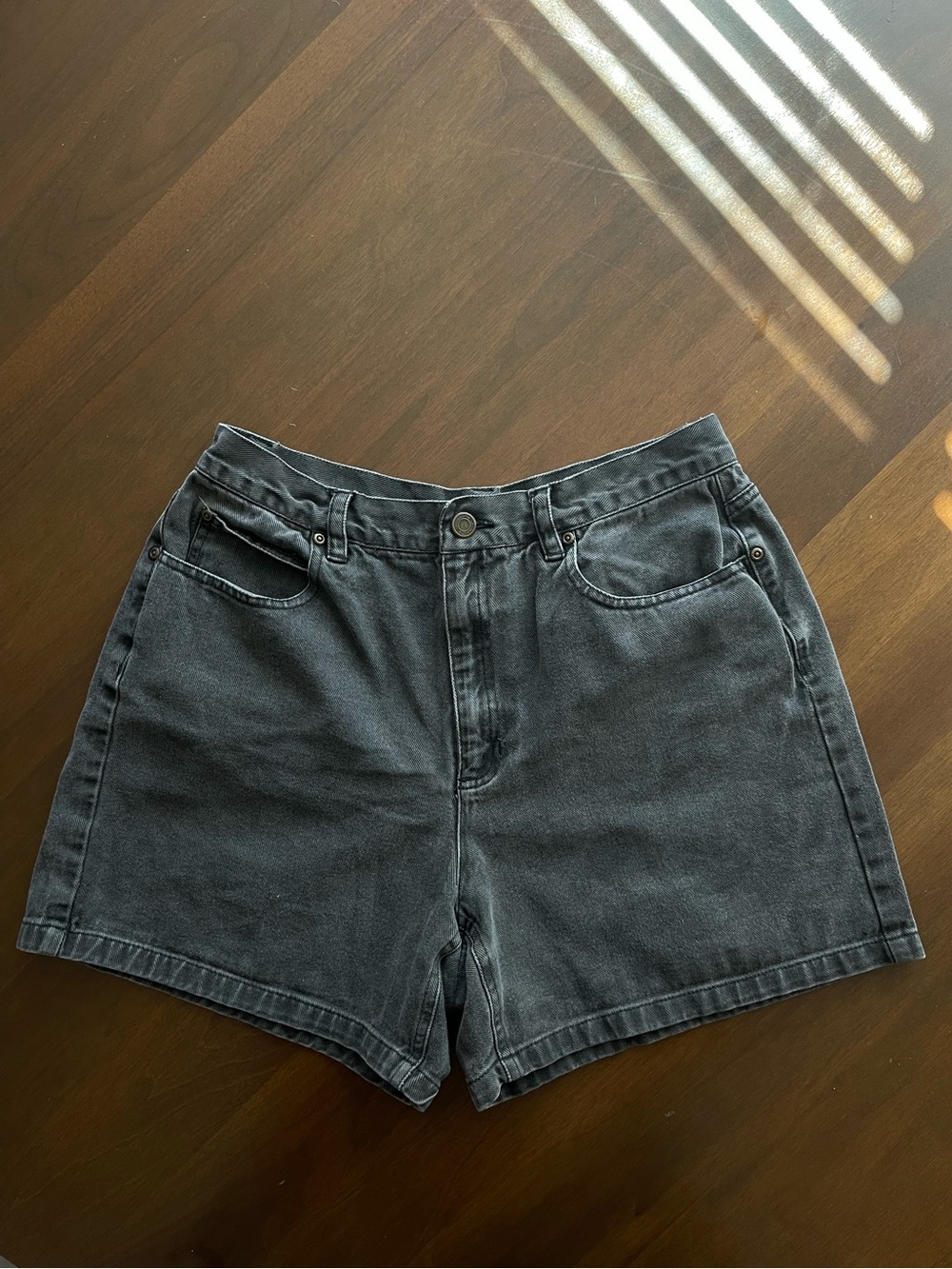 Liz Claiborne Washed Black Denim Shorts